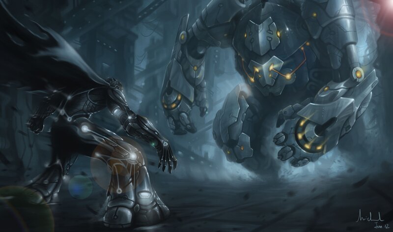 Mechanical Warrior Facing Robot