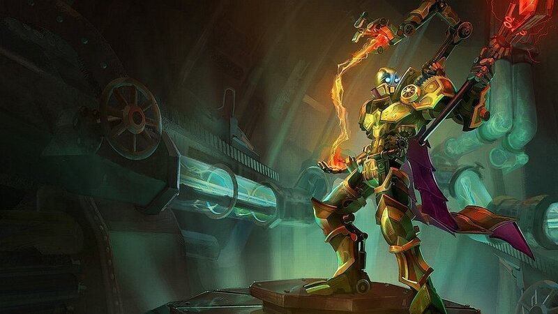 mechanical warrior in factory