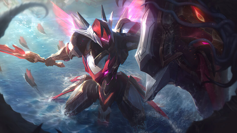 Mechanical Warrior in Water — Red