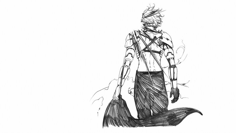 Mechanical Warrior Kneeling — Black