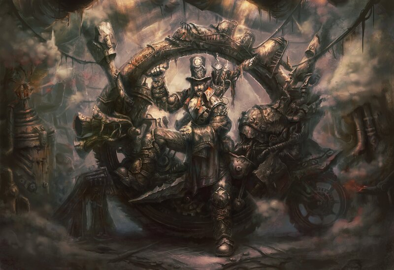 Mechanical Warrior on Throne