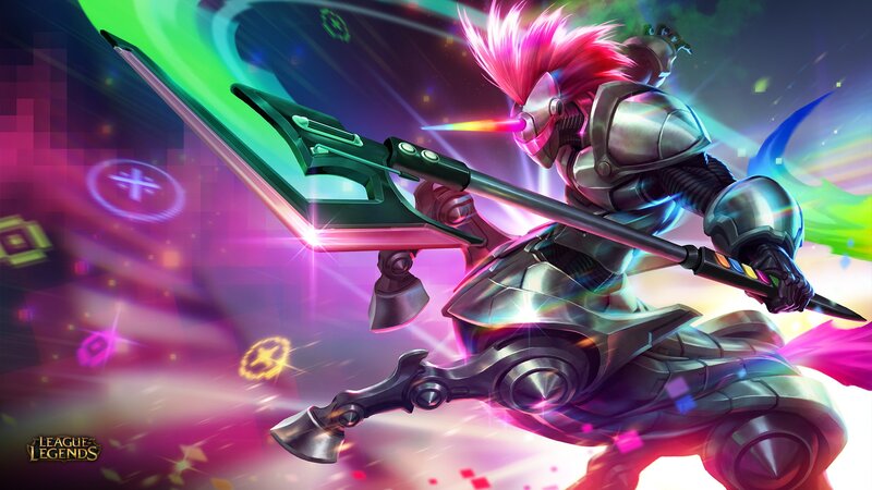 Mechanical Warrior with Axe — Purple