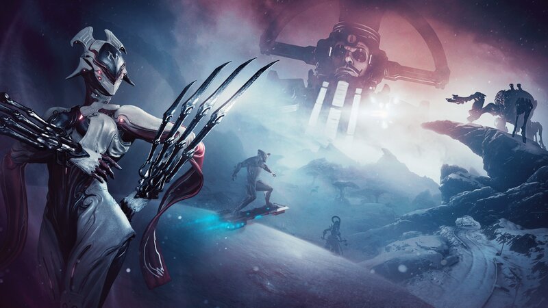 Mechanical Warrior with Claws — Blue