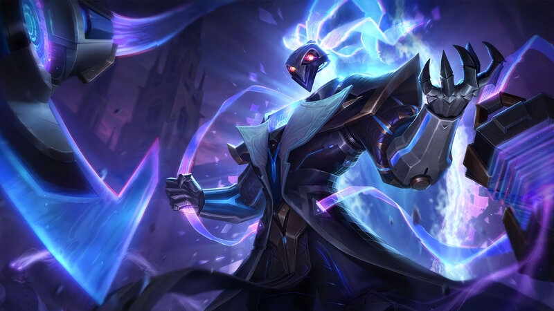 Mechanical Warrior with Glowing Energy