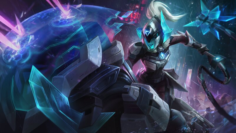 Mechanical Warrior with Shield — Blue