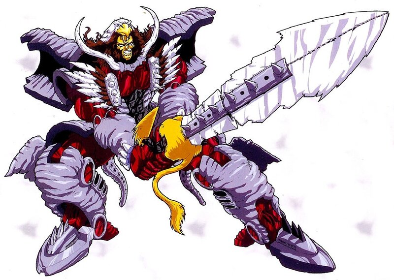 Mechanical Warrior with Sword — Red