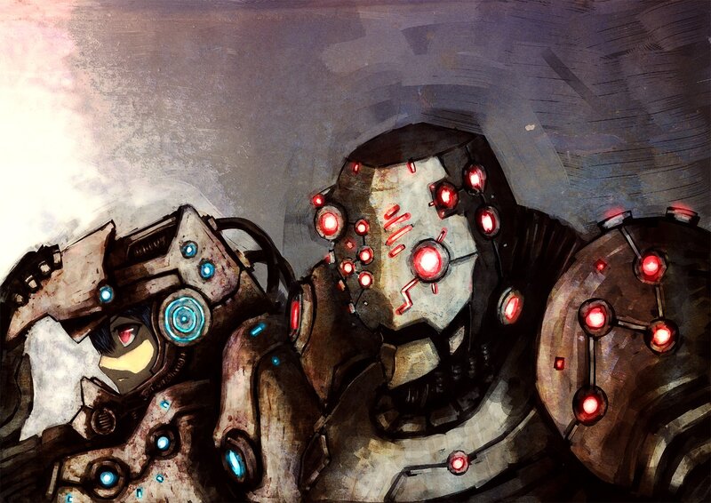 mechanical warriors in combat