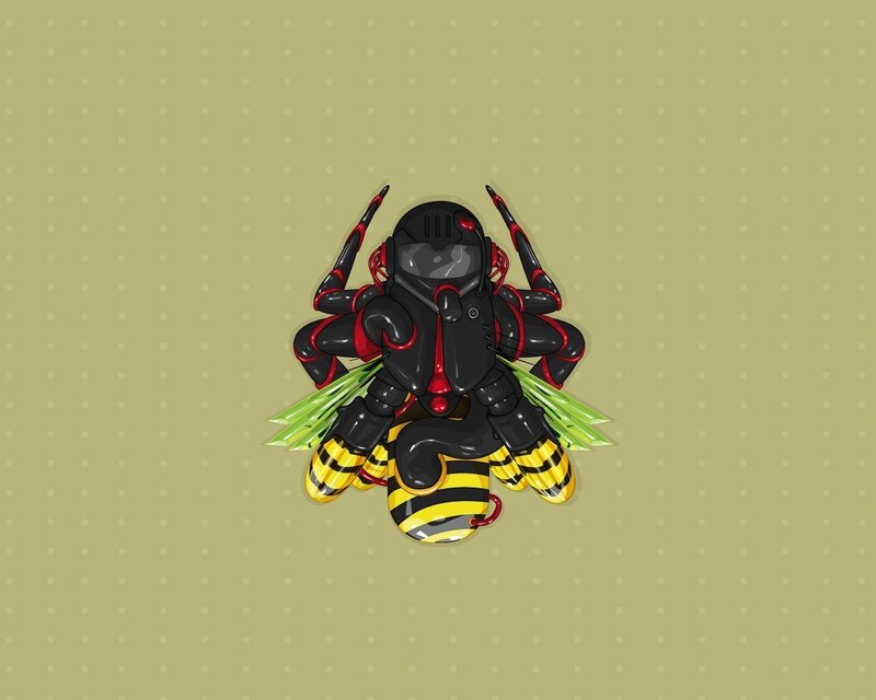 Mechanical Wasp Robot — Black
