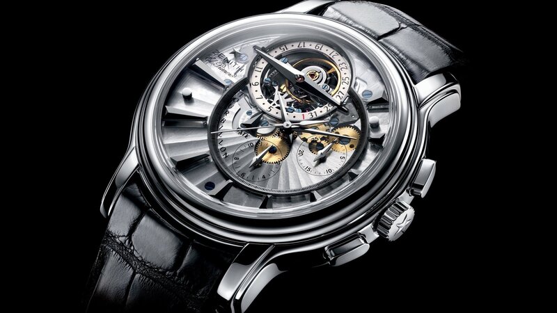 Mechanical Watch — Black, Dramatic, Photograph, Black Leather Strap, Silver Case