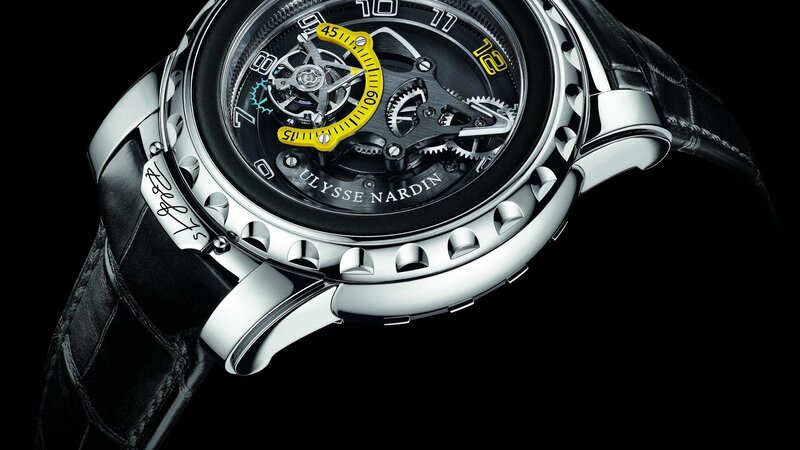 Mechanical Watch — Black, Dramatic, Photograph, Black Leather Strap