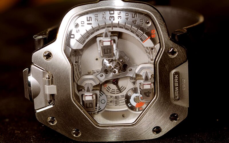 Mechanical Watch Face — Silver, Dramatic