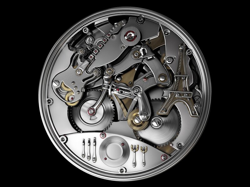 Mechanical Watch Movement — Silver, Technical, 3d Render, Gears, Cogs