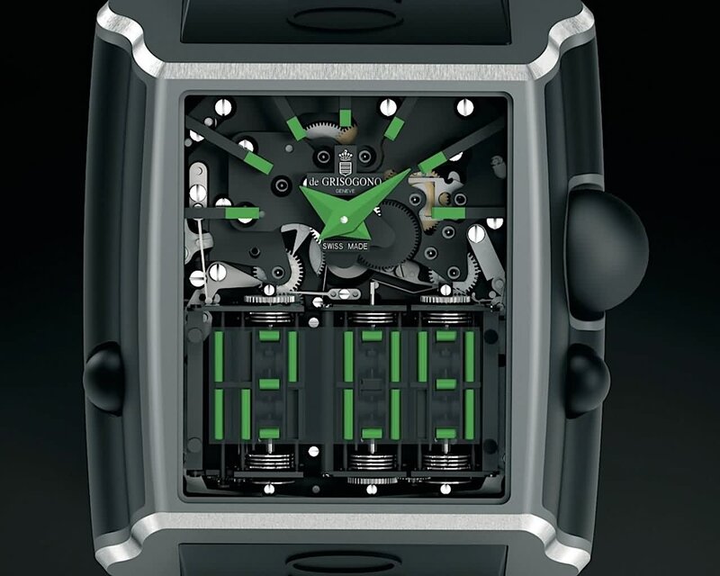 mechanical watch with digital display