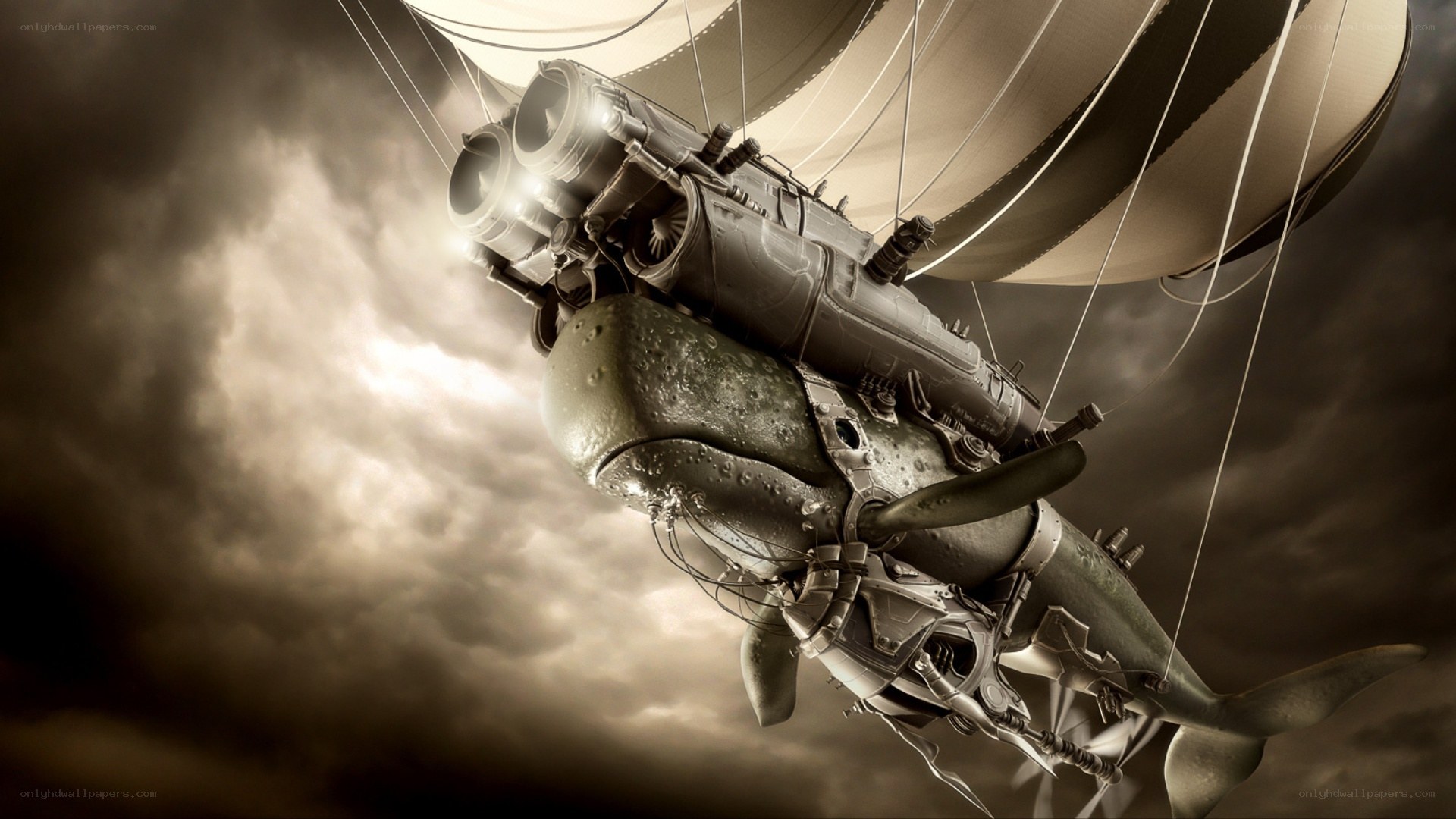 mechanical whale airship