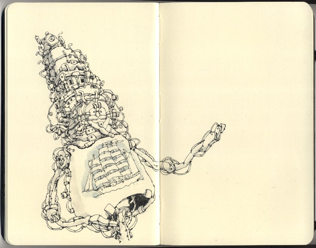 mechanical whale sketch