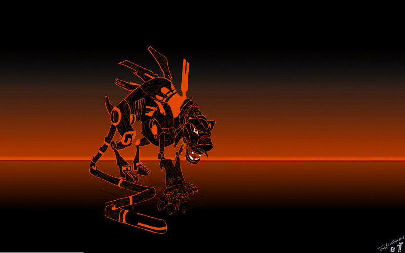 mechanical wolf creature