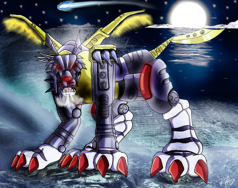 Mechanical wolf digimon