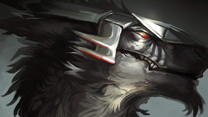 Mechanical Wolf Head — Gray