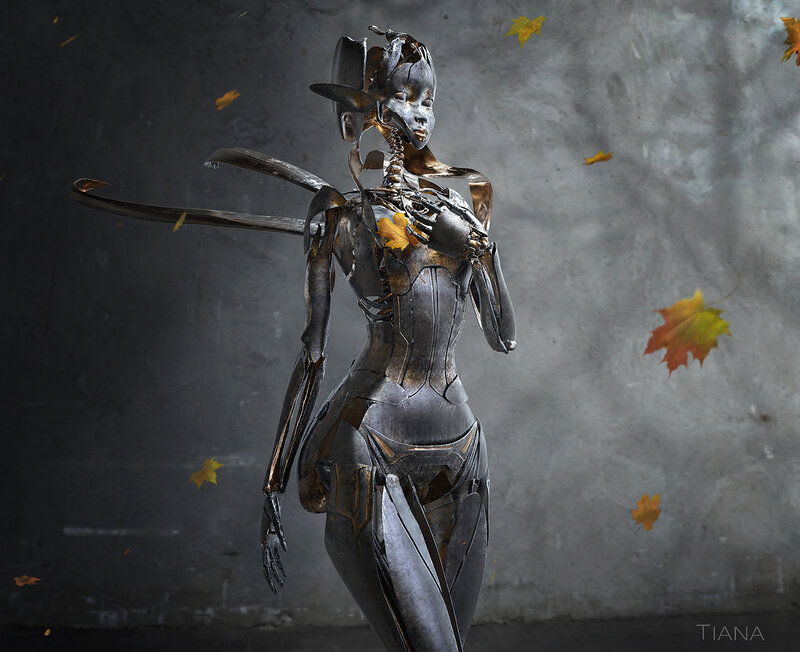 Mechanical Woman Figure