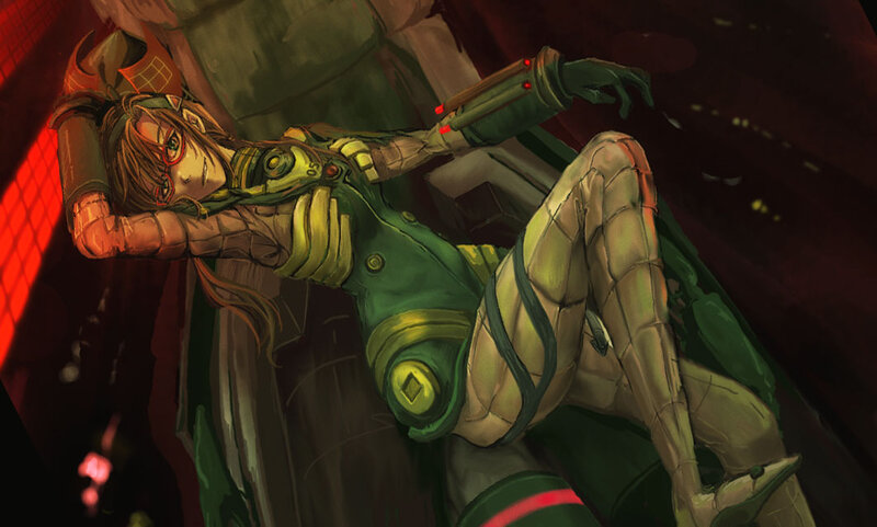 Mechanical Woman Lying Down