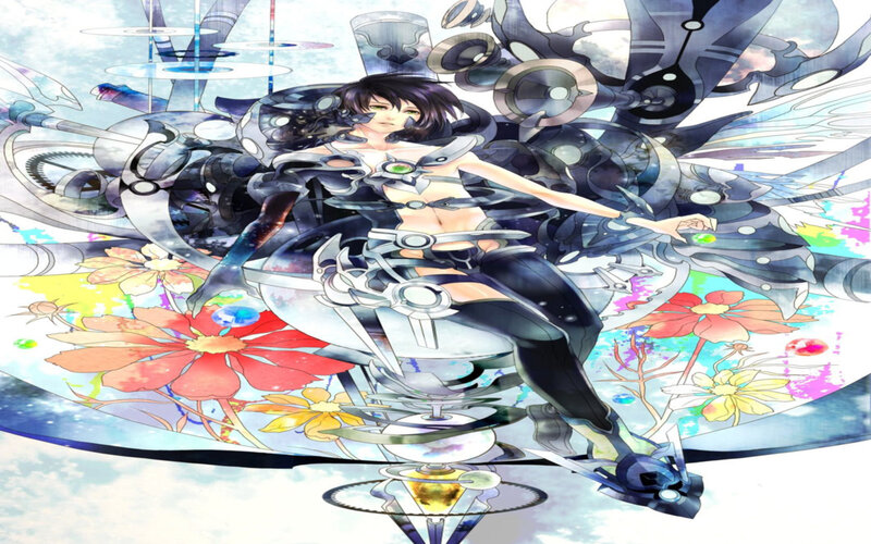 Mechanical Woman with Flowers