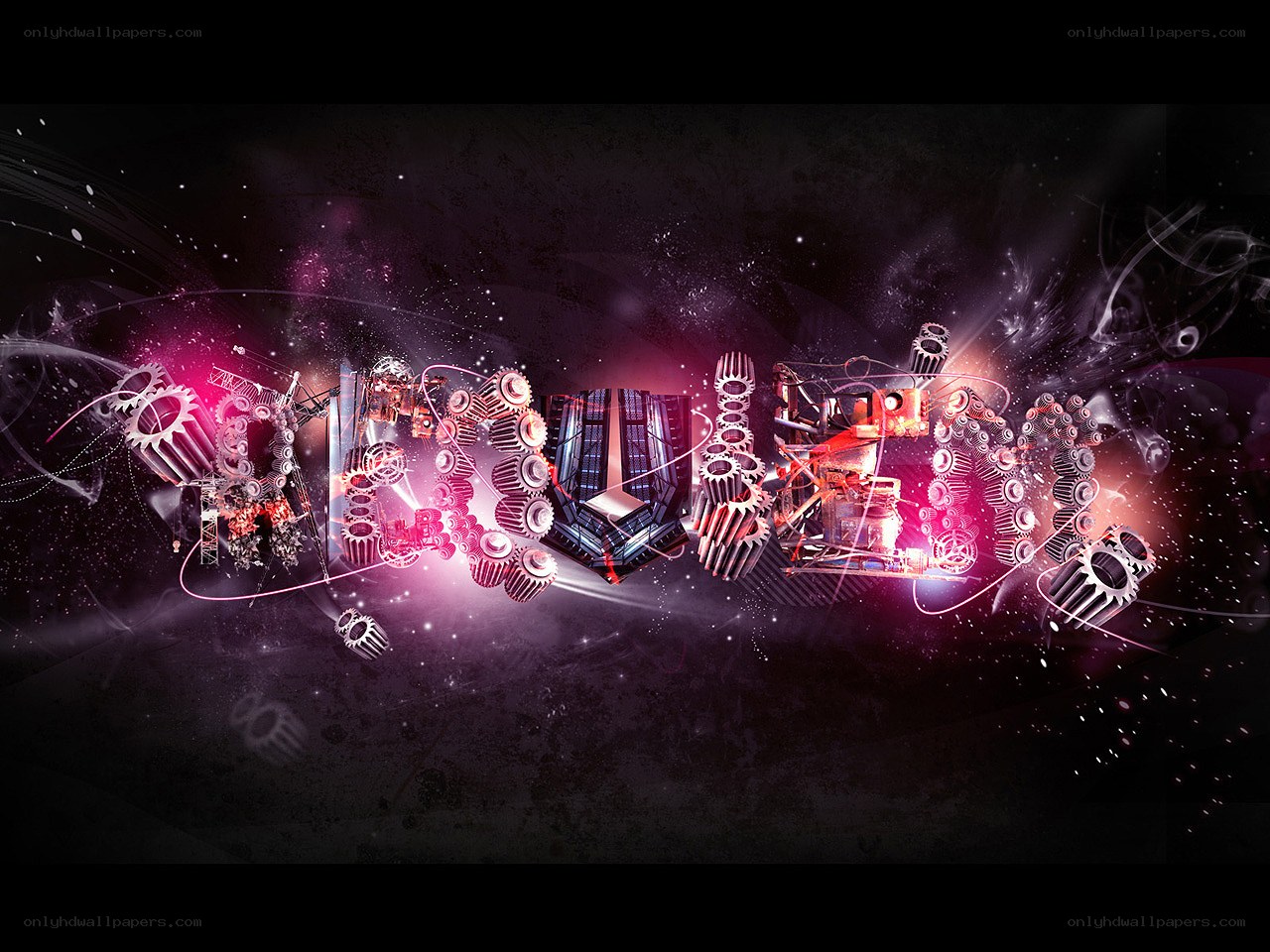 mechanical word art design
