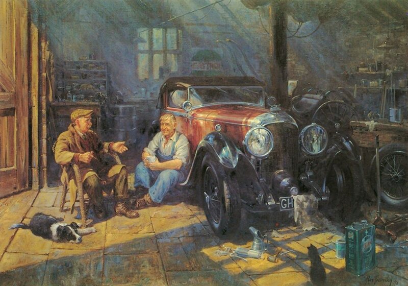 Mechanics in Garage — Brown