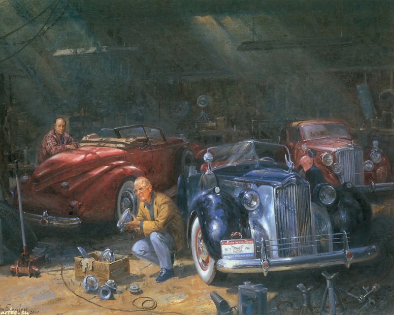 Mechanics Working on Cars