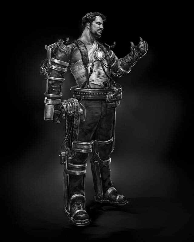 mechanized armored man