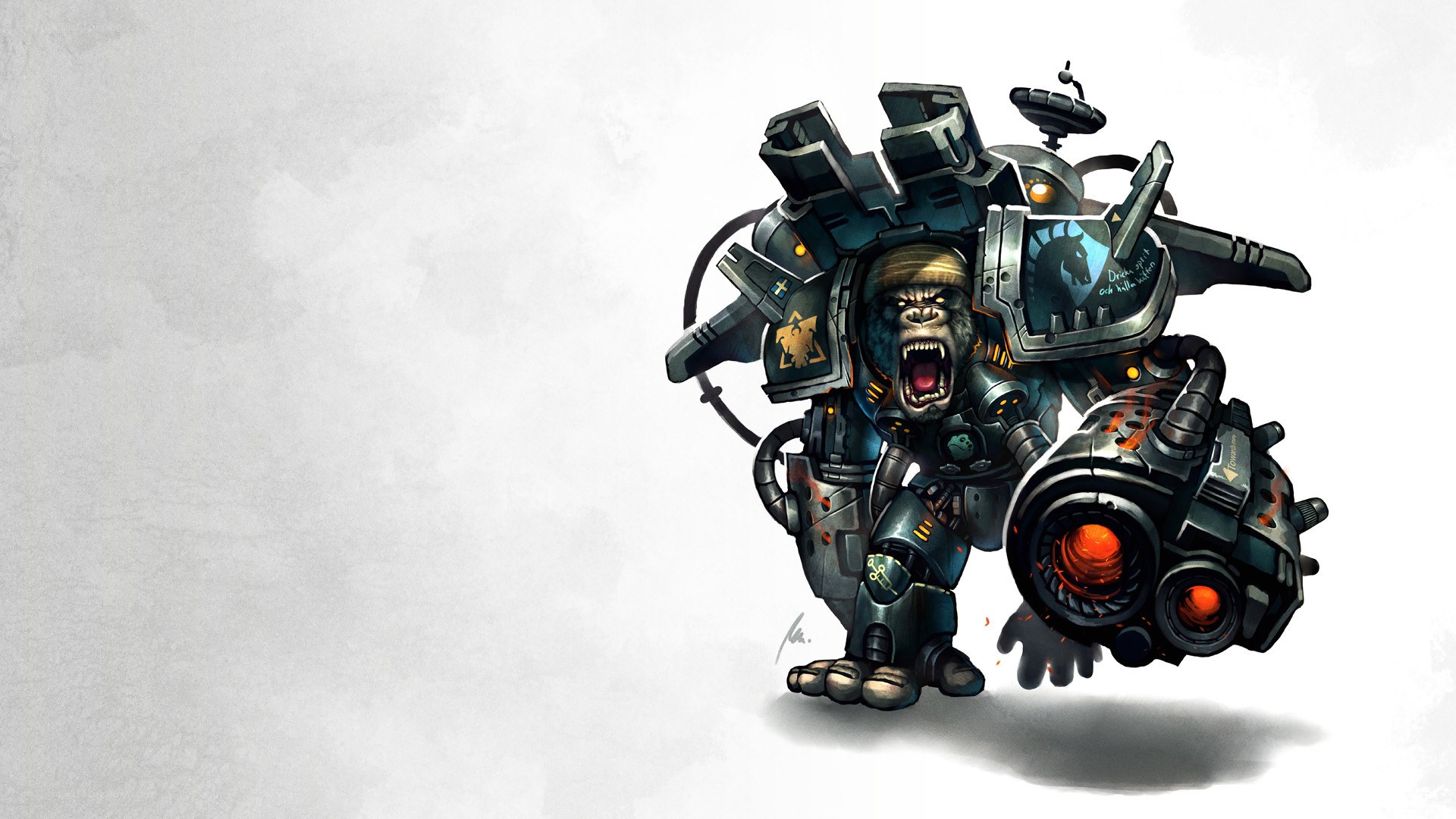 mechanized gorilla warrior