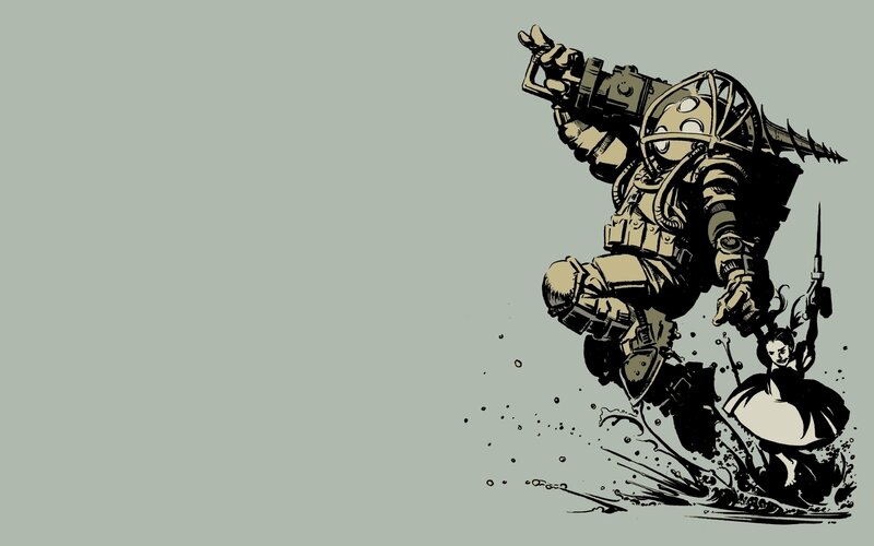 Mechanized Soldier with Girl