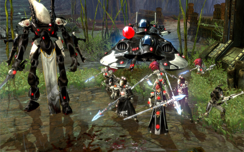 Mechanized Soldiers in Swamp