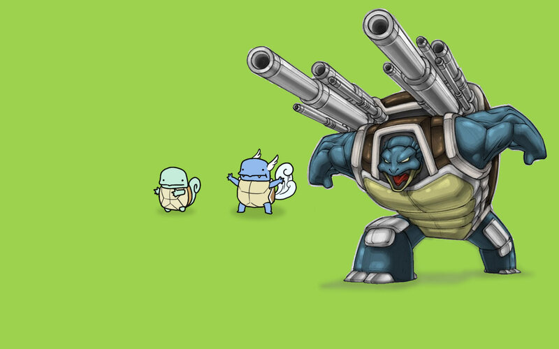Mechanized Turtle Pokémon — Green, Playful