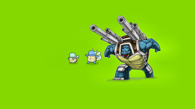 Mechanized Turtle with Cannons — Green