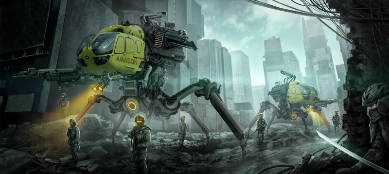Mechanized Walkers in Ruins