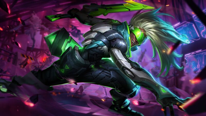 Mechanized Warrior in Action — Purple