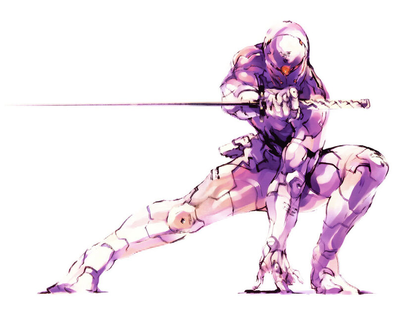 mechanized warrior with sword