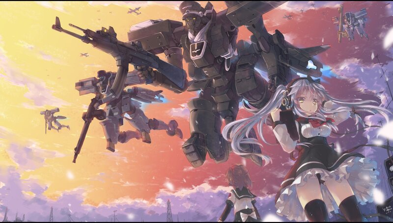 mechs and pilots in battle