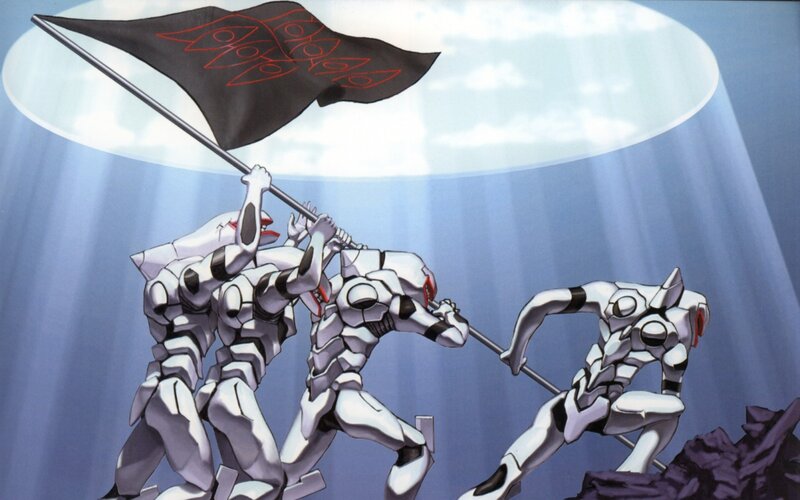 Mechs Carrying Flag