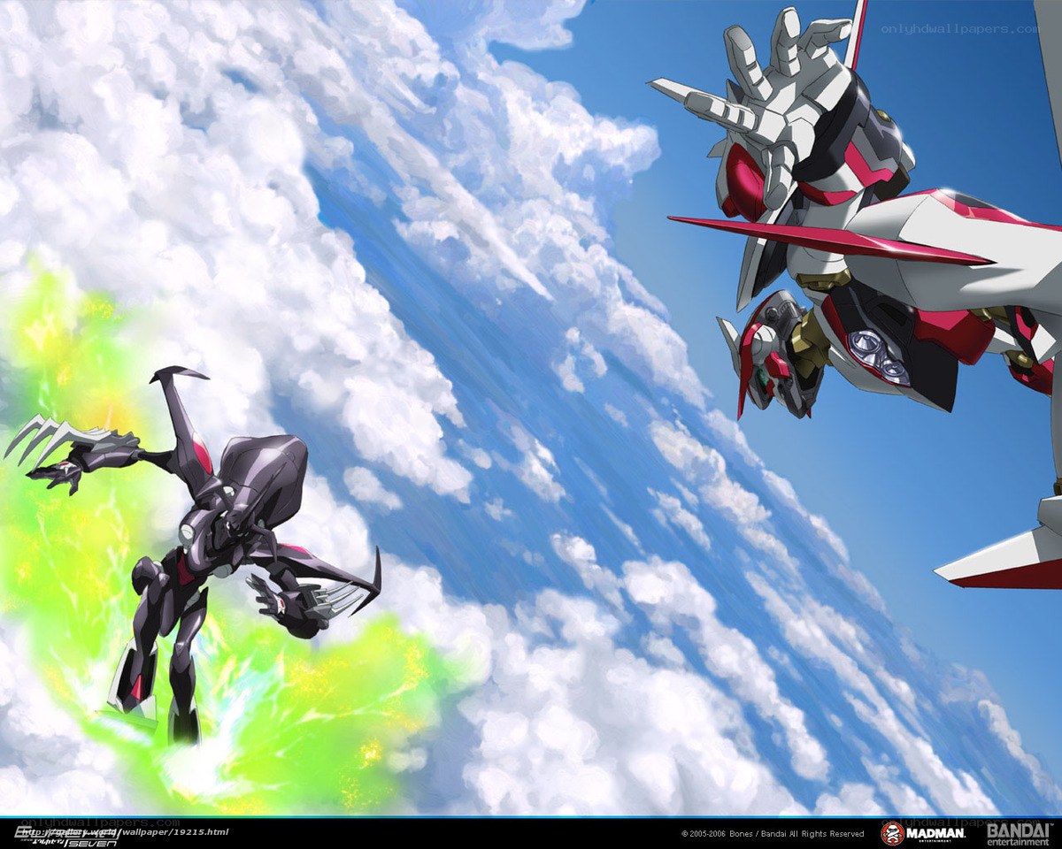 mechs in aerial combat