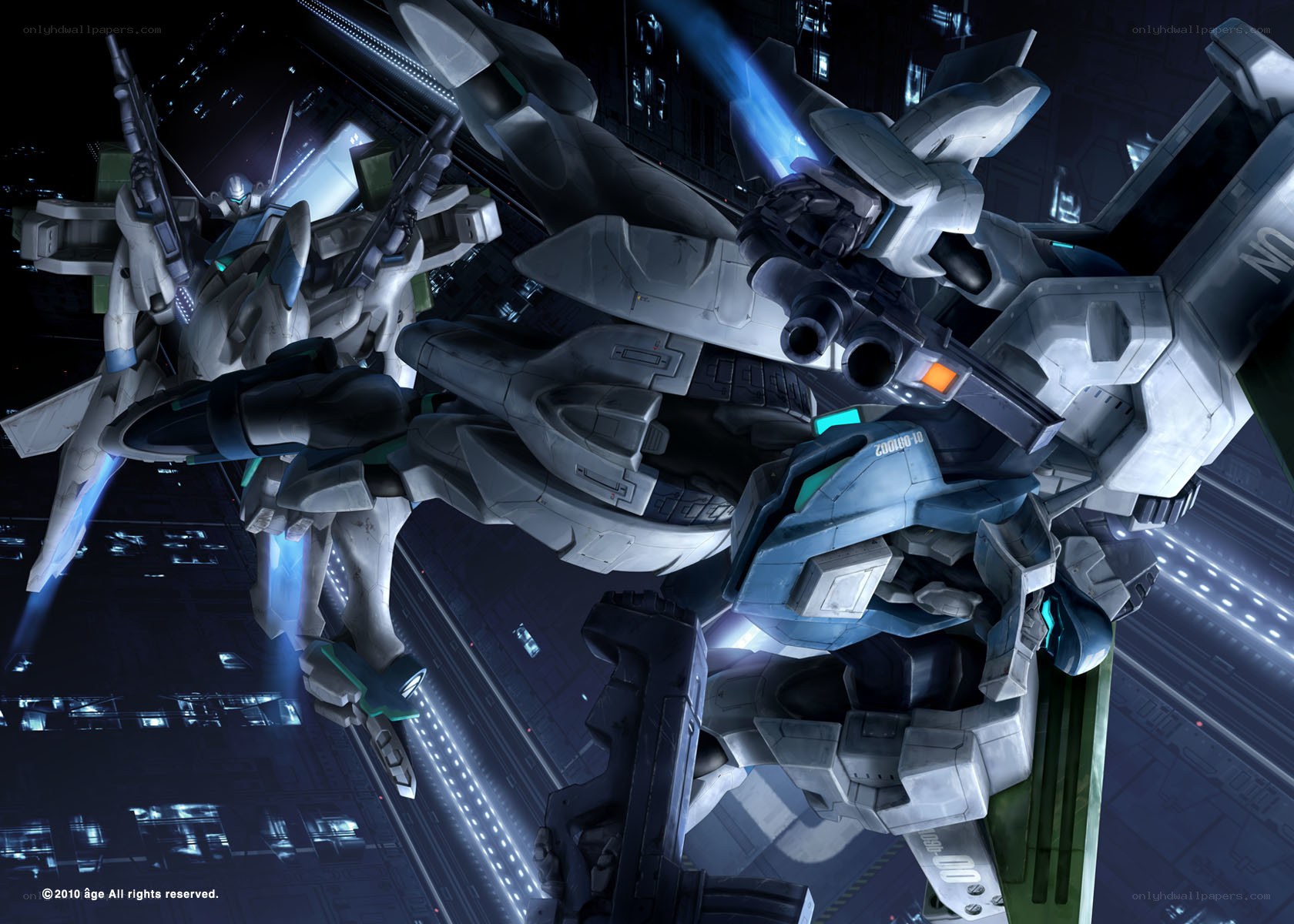 mechs in city combat