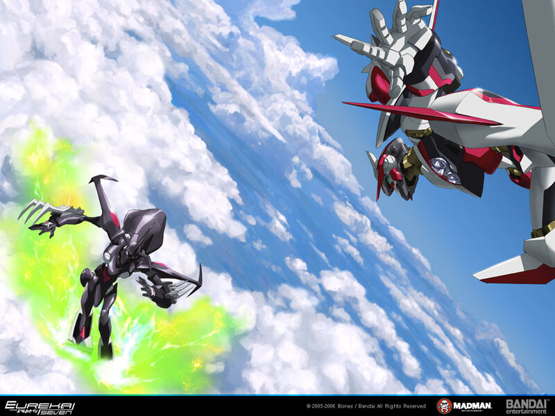 Mechs in Combat — Blue, Dramatic, Afternoon