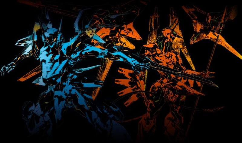 Mechs in Combat — Blue, Dramatic