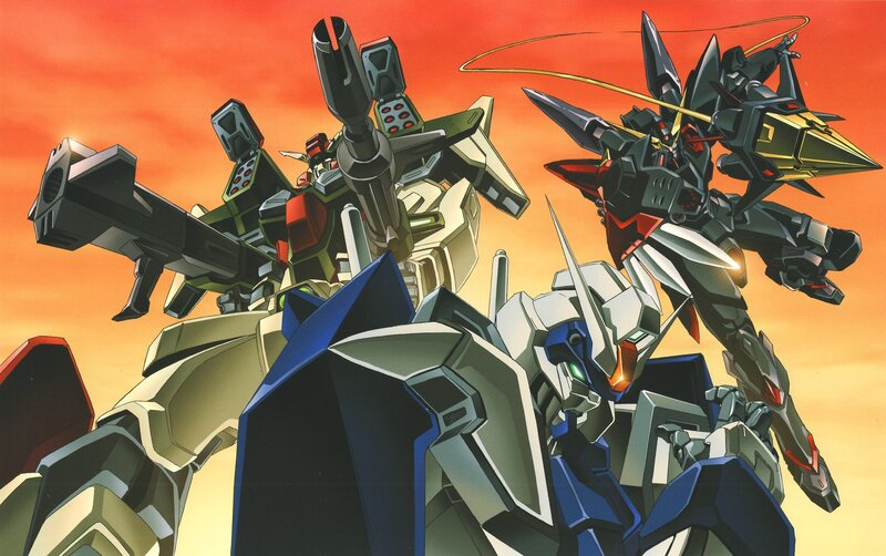 Mechs in Combat — Orange