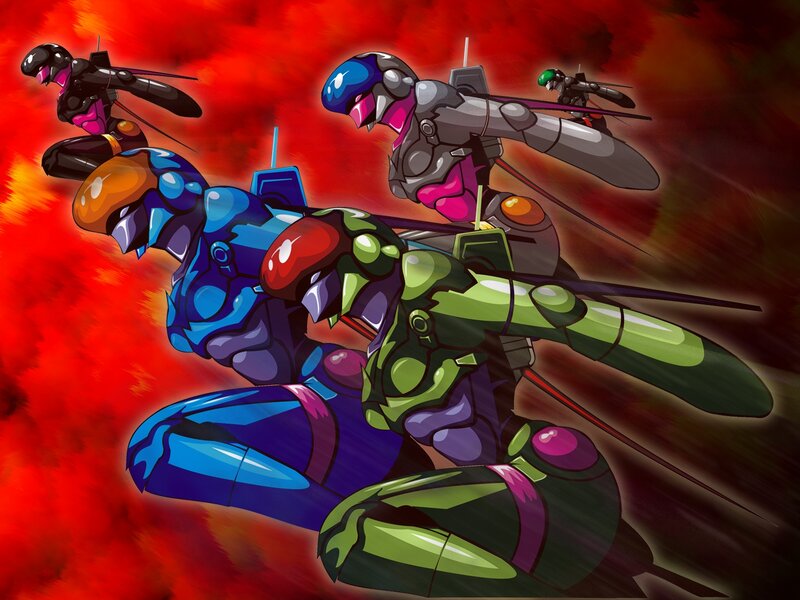 Mechs in Combat — Red
