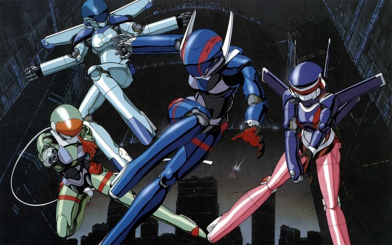 Mechs in Flight — Blue
