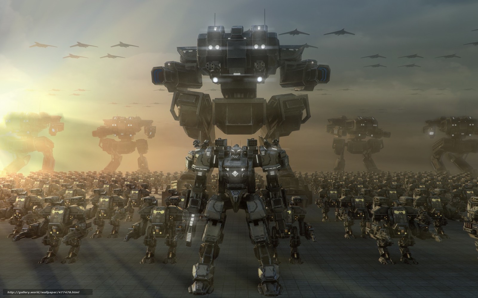 mechs in formation