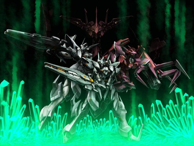 Mechs in Green Crystals