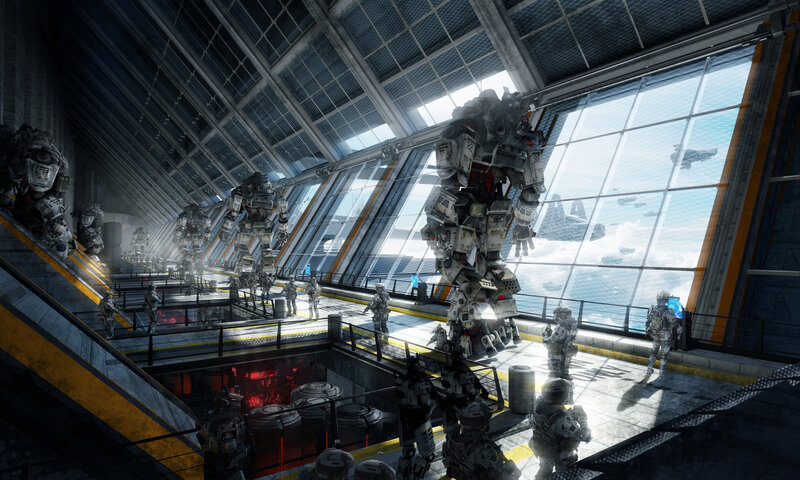 Mechs in Hangar