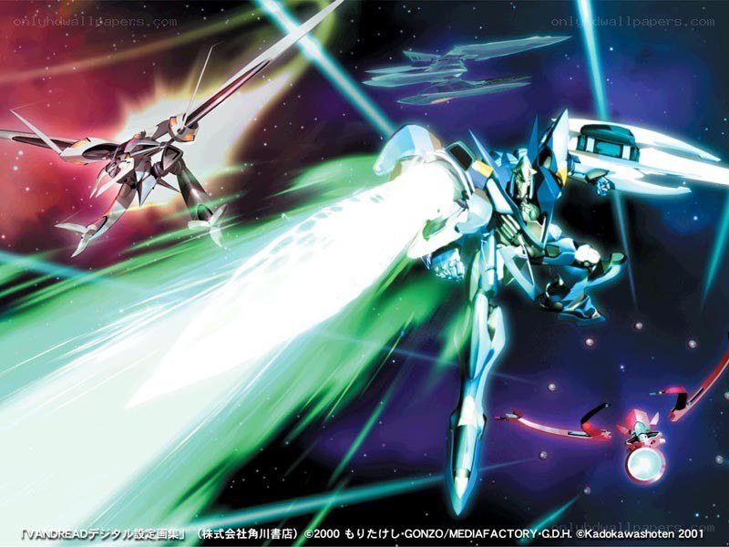 Mechs in space battle